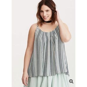 Torrid Stripe Georgette Swing Cami